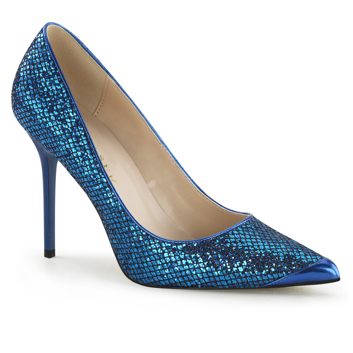 Pleaser Pompes pour femmes CLASSIQUETissu boiteux bleu marine bleu marine