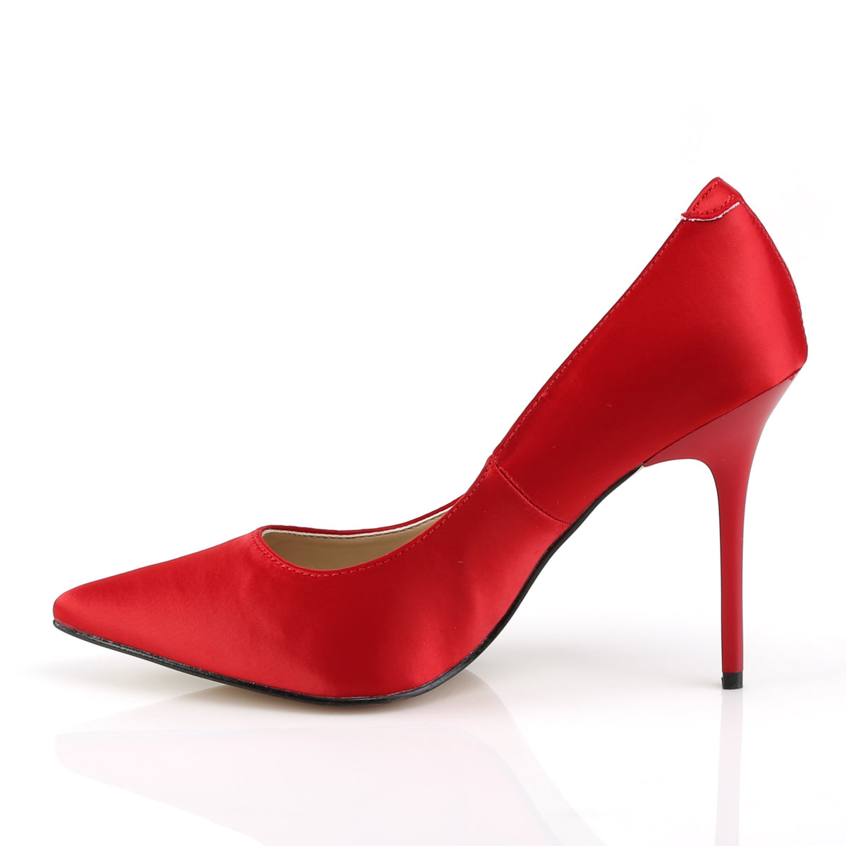 Pleaser Pompes pour femmes CLASSIQUE-20 satin rouge