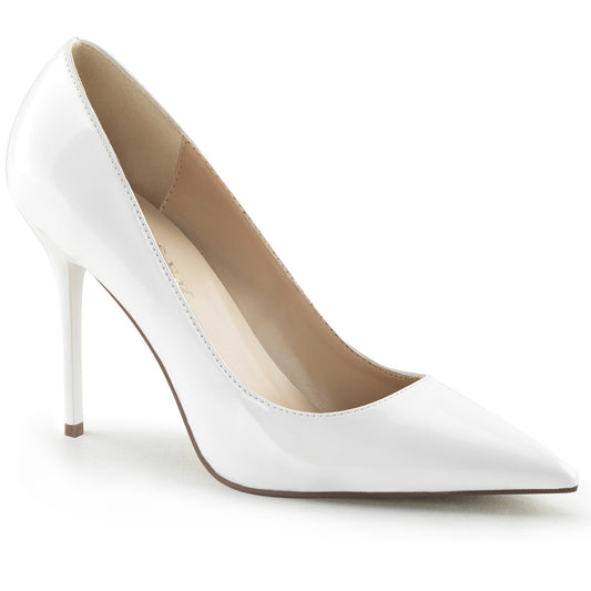 Pleaser Womens Pumps CLASSIQUE-20 Wht Pat