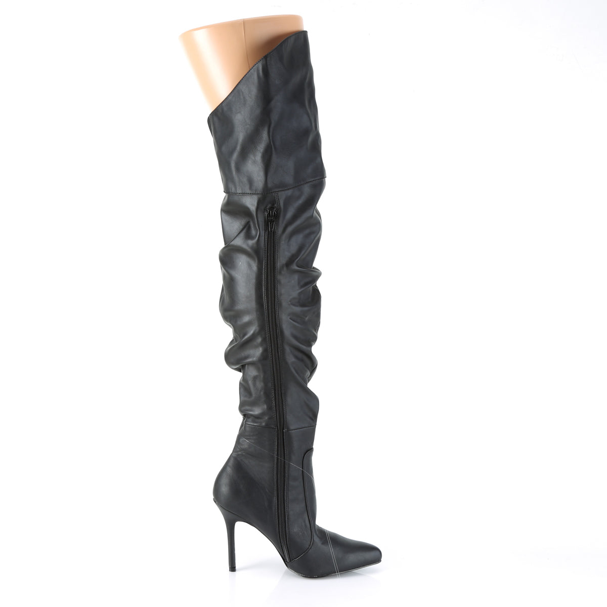 Pleaser Bottes pour femmes CLASSIQUE-3011 Blk Faux Cuir