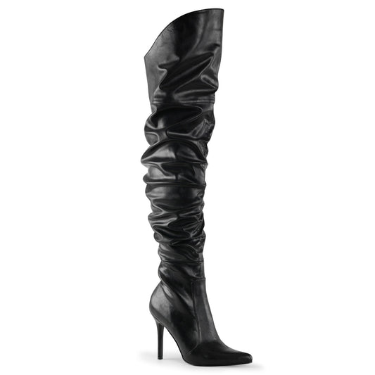 Pleaser Bottes pour femmes CLASSIQUE-3011 Blk Faux Cuir