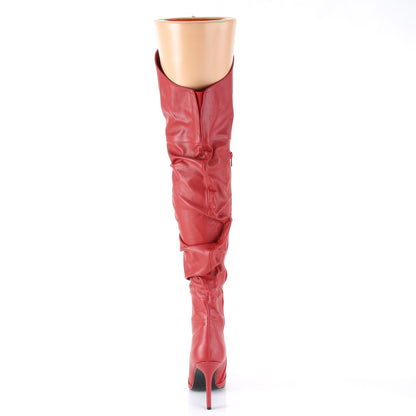 Pleaser Womens Boots CLASSIQUE-3011 Red Faux Leather
