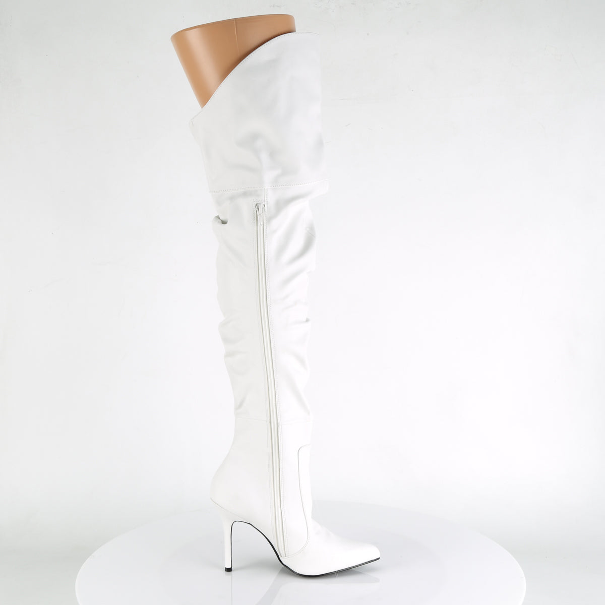 Pleaser Womens Boots CLASSIQUE-3011 Wht Faux Leather