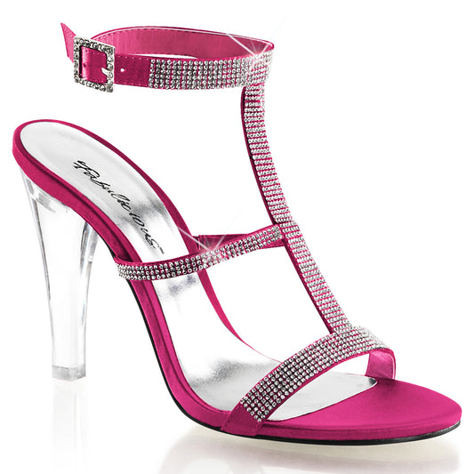 Fabulicious Sandales féminines CLEARLY-418 Satin fuchsia