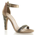 Fabulicious Sandales pour femmes CLEARLY-436 Satin de bronze