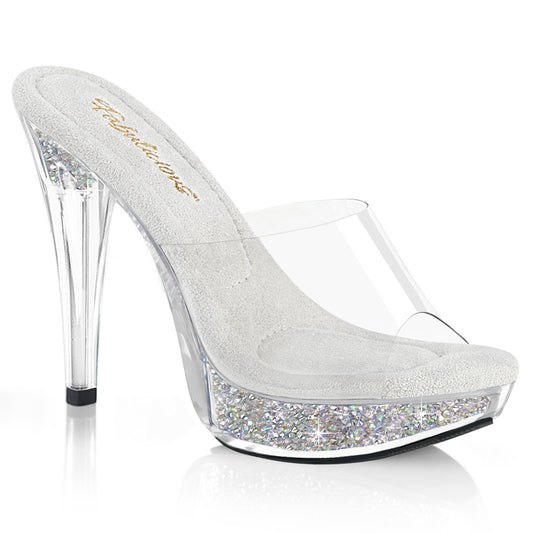 Fabulicious Women's Shoes COCKTAIL-501RSI Clr/Clr-Slv AB RS