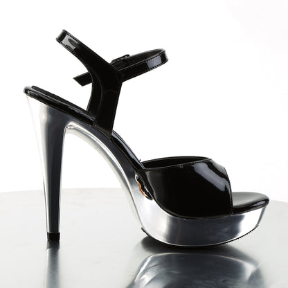 Fabulicious Womens Sandals COCKTAIL-509 Blk/Slv Chrome