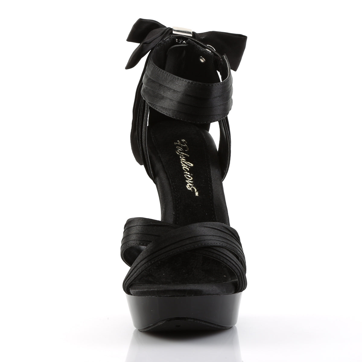 Fabulicious Sandales pour femmes COCKTAIL-568 blk satin / blk