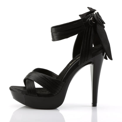 Fabulicious Womens Sandals COCKTAIL-568 Blk Satin/Blk