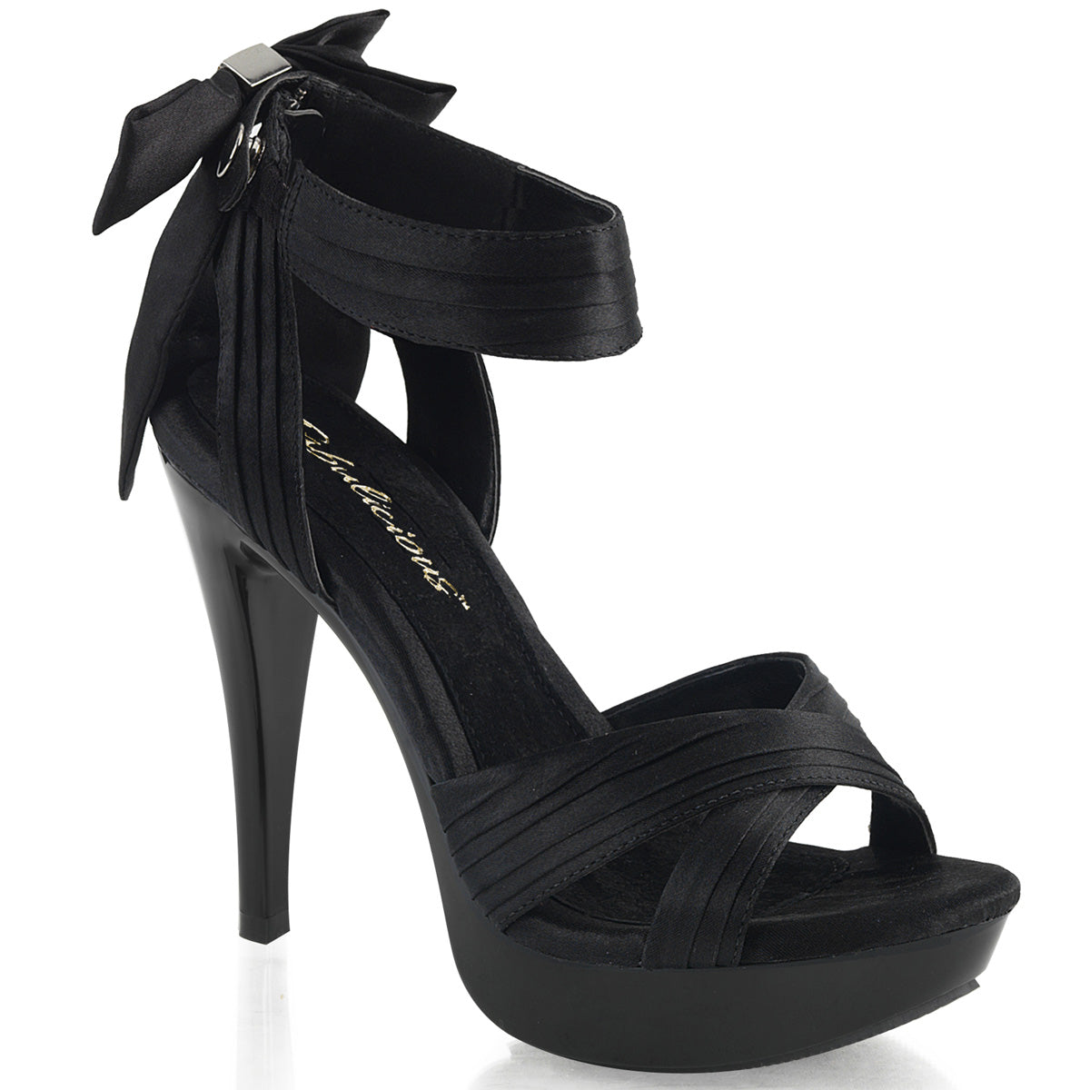 Fabulicious Sandales pour femmes COCKTAIL-568 blk satin / blk
