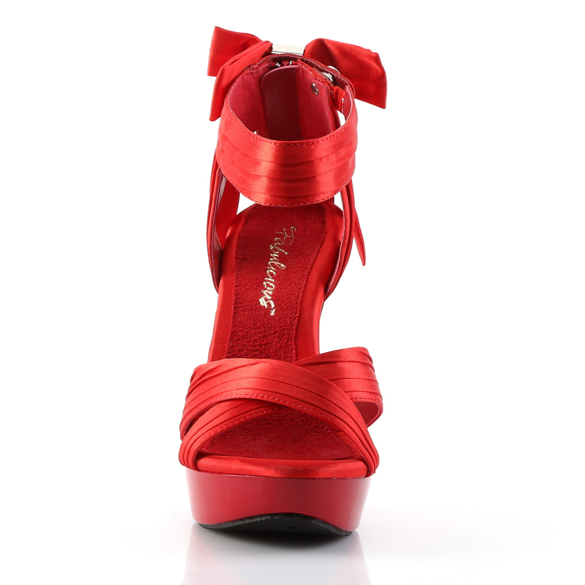 Fabulicious Sandales pour femmes COCKTAIL-568 satin rouge / rouge