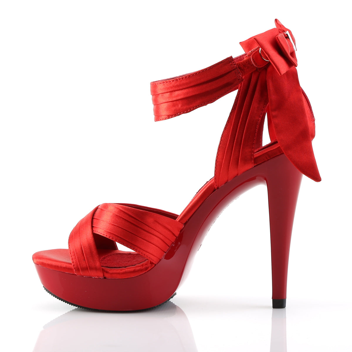 Fabulicious Sandales pour femmes COCKTAIL-568 satin rouge / rouge