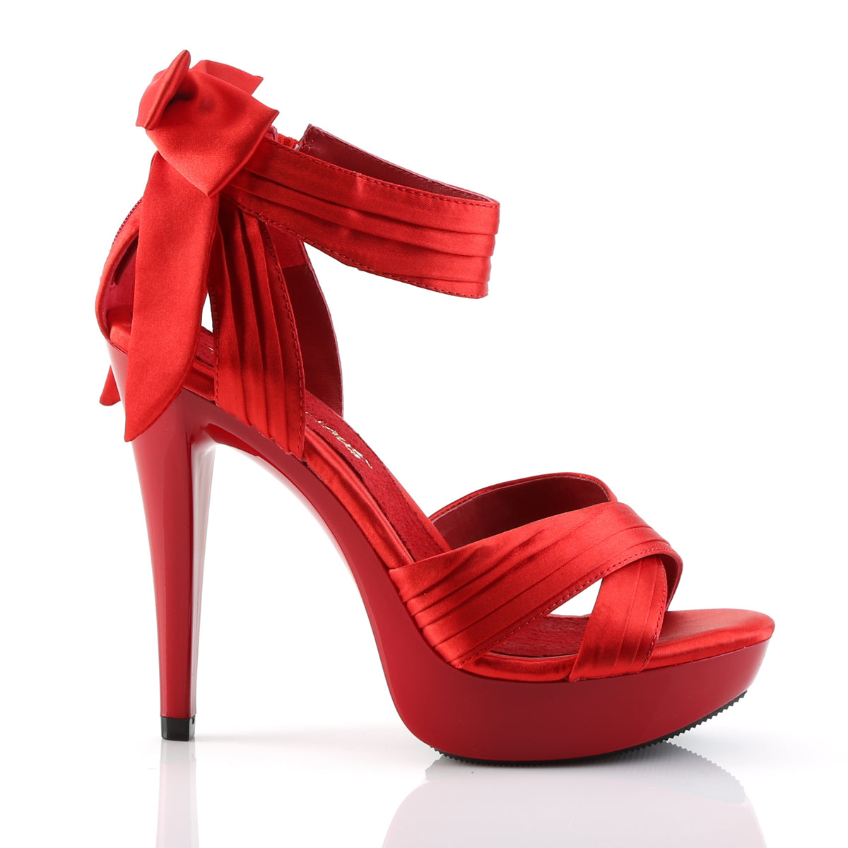Fabulicious Sandales pour femmes COCKTAIL-568 satin rouge / rouge