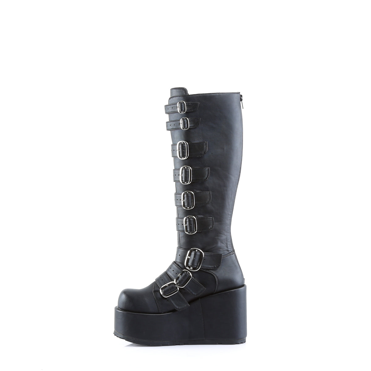 DemoniaCult Bottes de femmes CONCORD-108 Cuir végétalien BLK