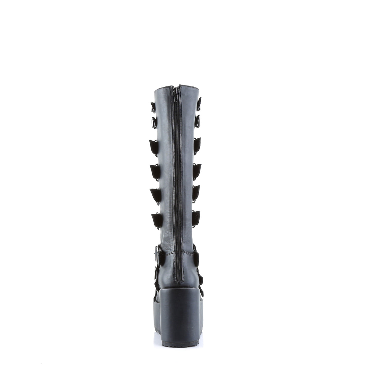 DemoniaCult Bottes de femmes CONCORD-108 Cuir végétalien BLK