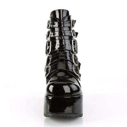 DemoniaCult Womens Ankle Boots CONCORD-57 Blk Pat
