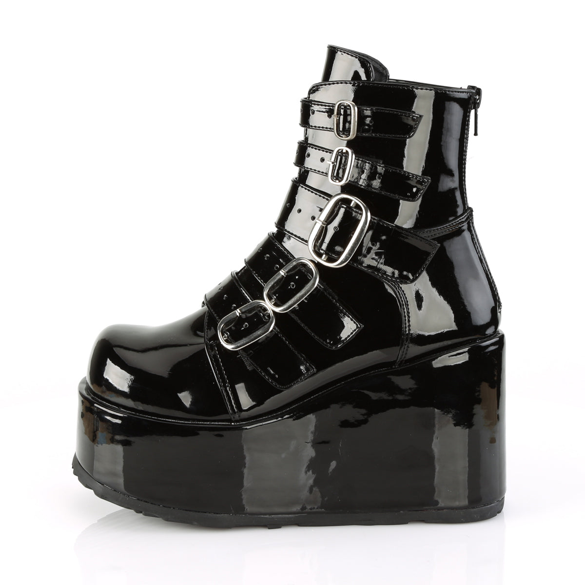 DemoniaCult Womens Ankle Boots CONCORD-57 Blk Pat