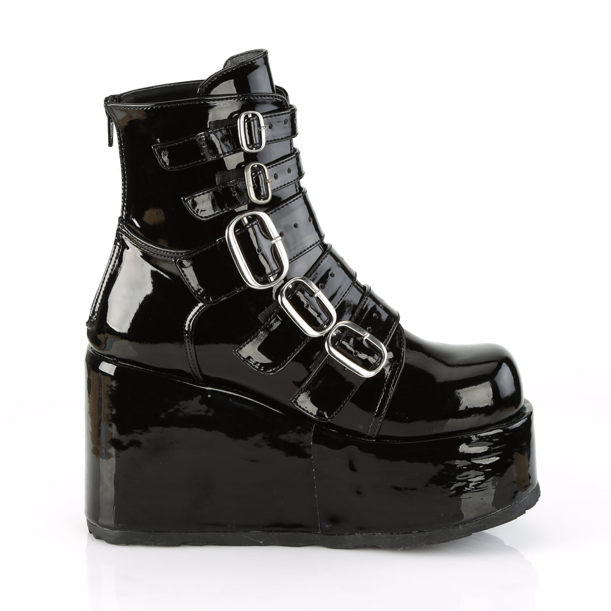 DemoniaCult Womens Ankle Boots CONCORD-57 Blk Pat