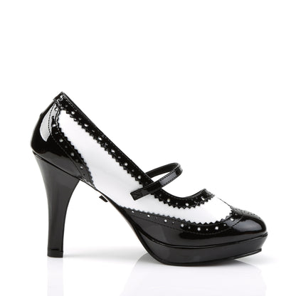 Funtasma Womens Pumps CONTESSA-06 Blk-Wht Pat