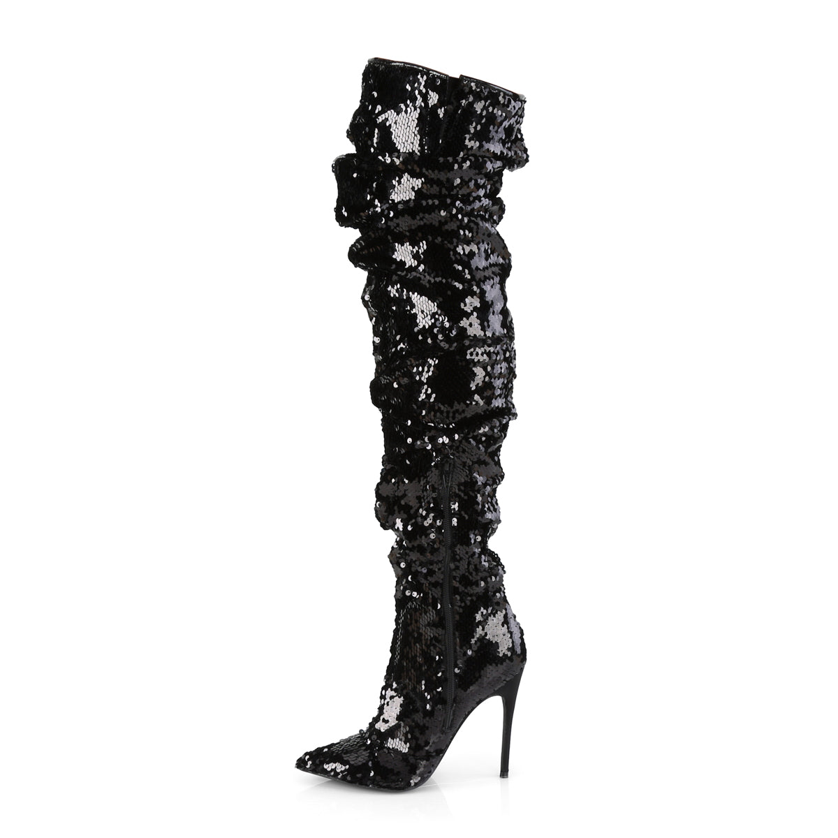 Pleaser Bottes pour femmes COURTLY-3011 paillettes blk