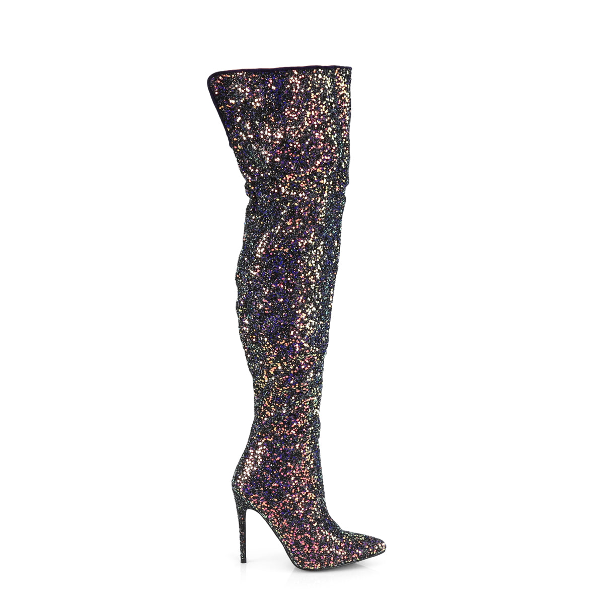 Pleaser Bottes pour femmes COURTLY-3015 Blk Multi Glitter
