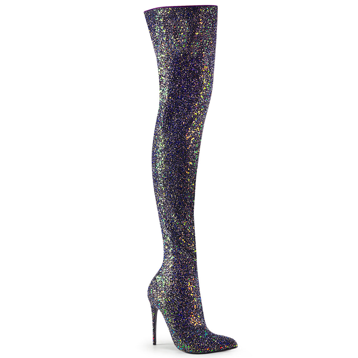 Pleaser Bottes pour femmes COURTLY-3015 Blk Multi Glitter
