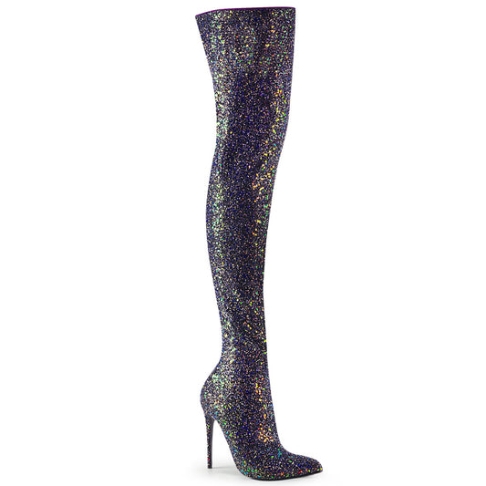 Pleaser Bottes pour femmes COURTLY-3015 Blk Multi Glitter