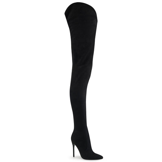 Pleaser Bottes pour femmes COURTLY-4017 BLK FAUX SUDE