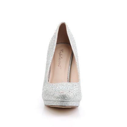 Fabulicious Sandales pour femmes COVETTissu de maille de paillettes SLV -02