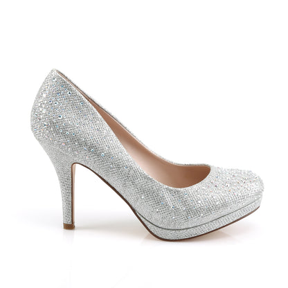Fabulicious Sandales pour femmes COVETTissu de maille de paillettes SLV -02