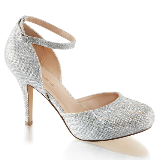Fabulicious Sandales pour femmes COVETTissu de maille de paillettes SLV -03