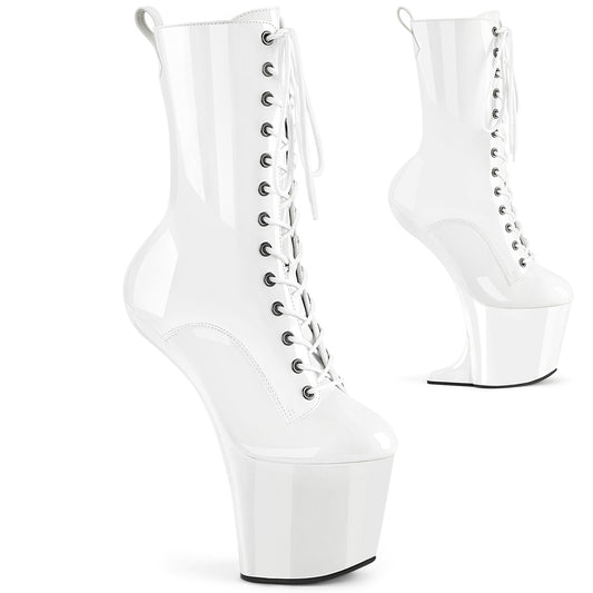 Pleaser Women's Platform Shoes CRAZE-1040 Wht Pat/Wht