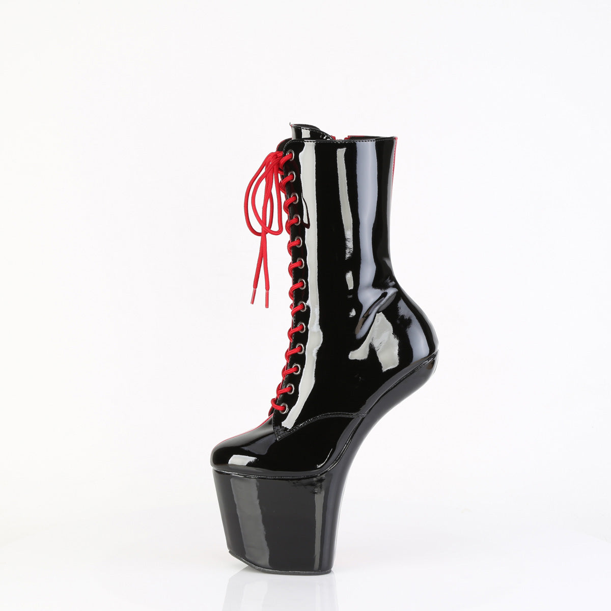 Pleaser Women's Platform Shoes CRAZE-1040TT Red-Blk Pat/Red-Blk