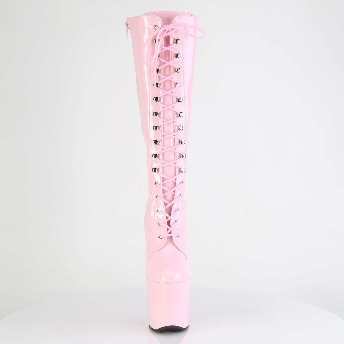 Pleaser Women's Platform Shoes CRAZE-2023 B. Pink Str. Pat/B. Pink