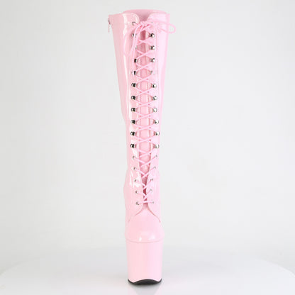 Pleaser Women's Platform Shoes CRAZE-2023 B. Pink Str. Pat/B. Pink