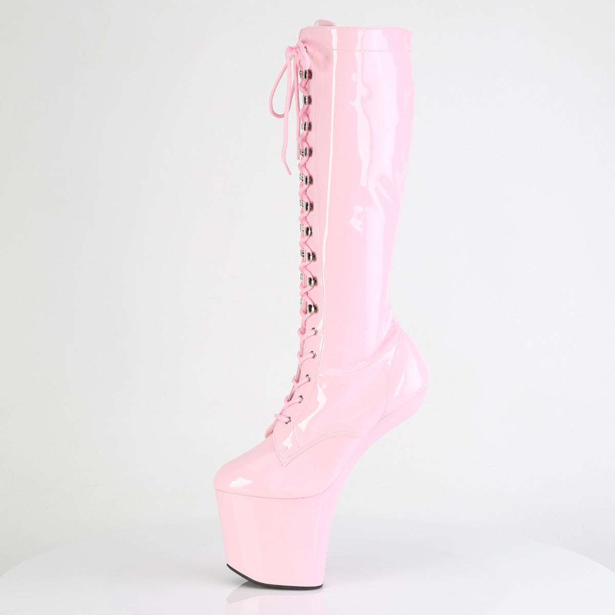 Pleaser Women's Platform Shoes CRAZE-2023 B. Pink Str. Pat/B. Pink