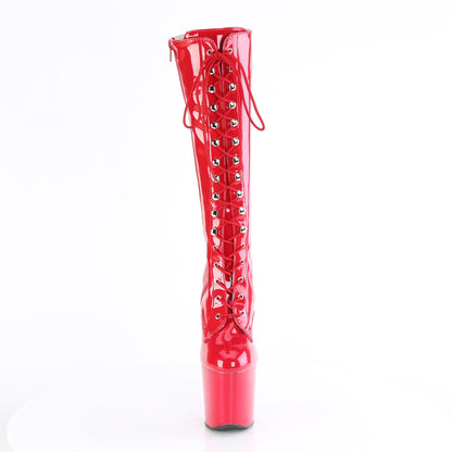 Pleaser  Boots CRAZE-2023 Red Str. Pat/Red