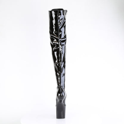 Pleaser  Bottes CRAZE-3023 BLK PAT / BLK