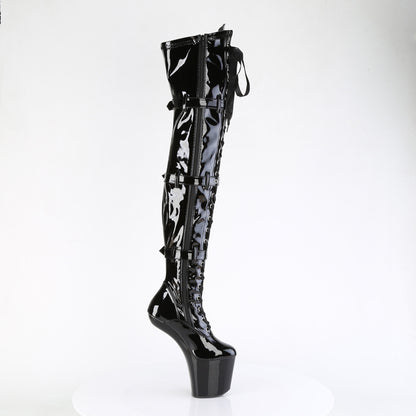Pleaser  Boots CRAZE-3028 Blk Str. Pat/Blk
