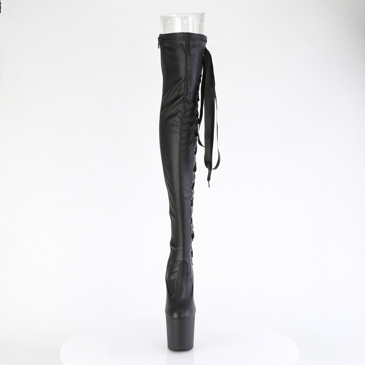 Pleaser  Bottes CRAZE-3050 Blk Str. Faux cuir / blk mat