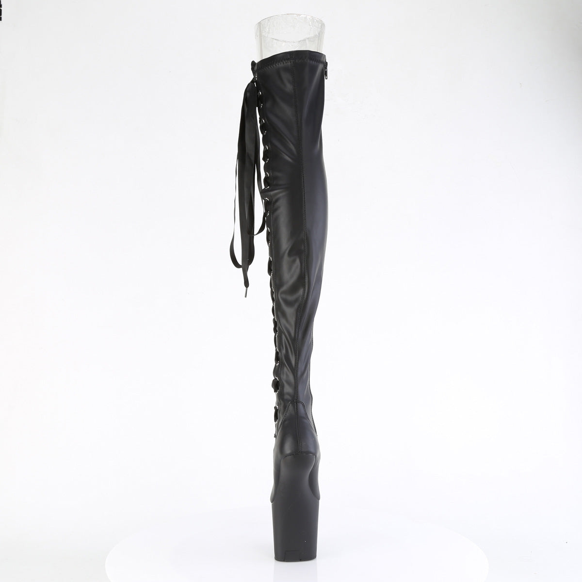 Pleaser  Bottes CRAZE-3050 Blk Str. Faux cuir / blk mat