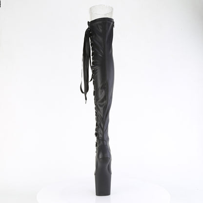 Pleaser  Bottes CRAZE-3050 Blk Str. Faux cuir / blk mat