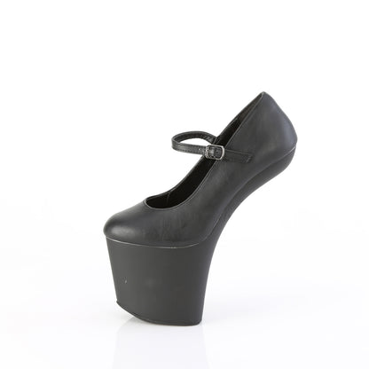 Pleaser  Sandals CRAZE-880 Blk Faux Leather/Blk Matte