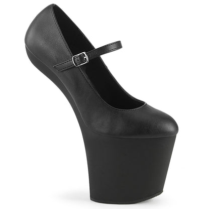 Pleaser  Sandals CRAZE-880 Blk Faux Leather/Blk Matte