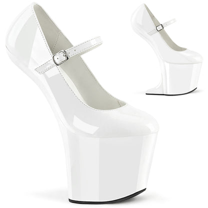 Pleaser Women's Platform Shoes CRAZE-880 Wht Pat/Wht