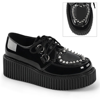 DemoniaCult  Low Shoe CREEPER-108 Blk Pat-Pvc
