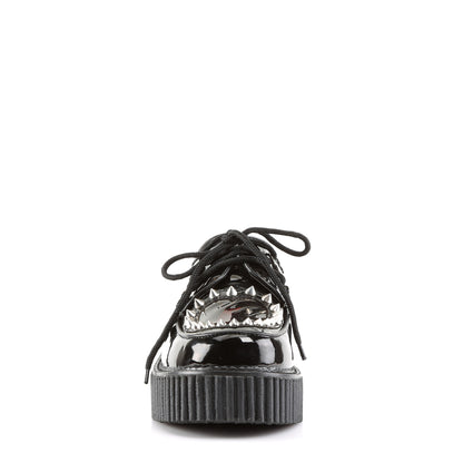 DemoniaCult  Low Shoe CREEPER-108 Blk Pat-Pvc