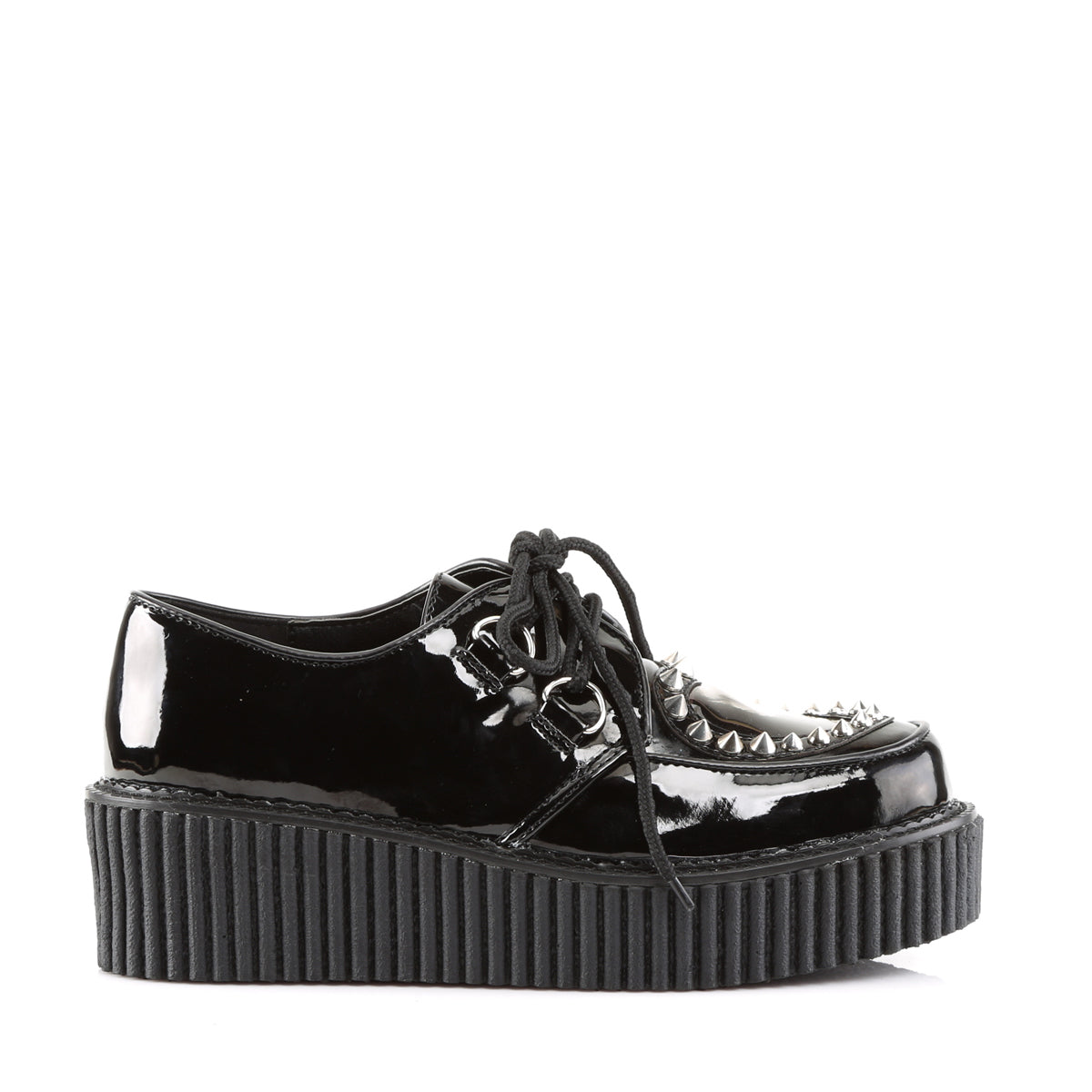 DemoniaCult  Low Shoe CREEPER-108 Blk Pat-Pvc