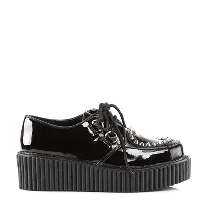 DemoniaCult  Low Shoe CREEPER-108 Blk Pat-Pvc