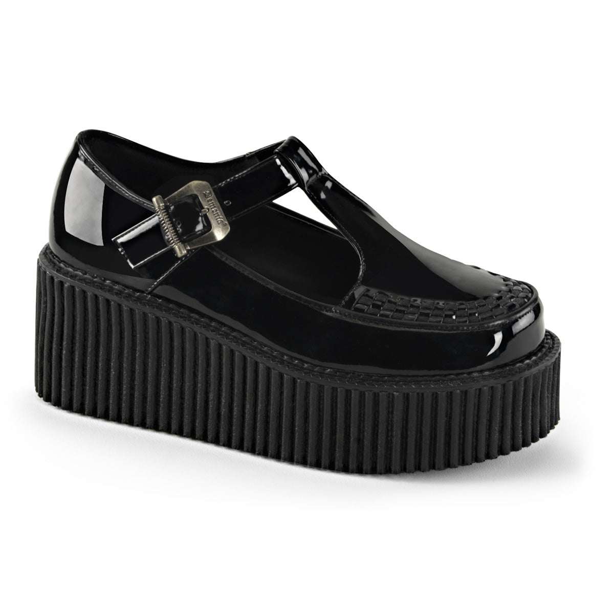 DemoniaCult Chaussure basse des femmes CREEPER-214 blk pat